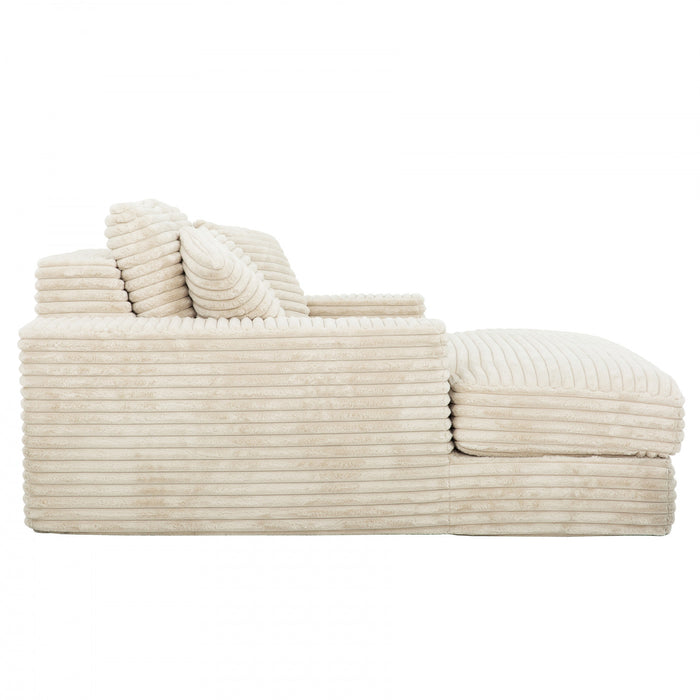 Fauteuil long Snug de Sealy de 68 po avec mousse - beige