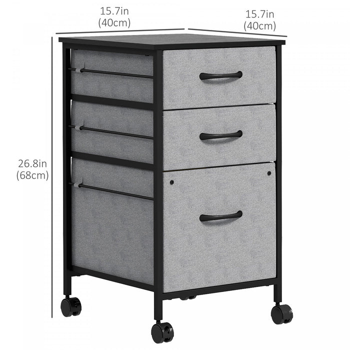 Vinsetto Classeur Mobile Avec Tiroirs Avec Barres De Suspension