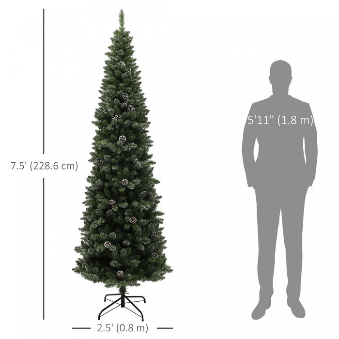 HOMCOM Arbre de Noel artificiel de 7pi avec 980 branches et base en metal