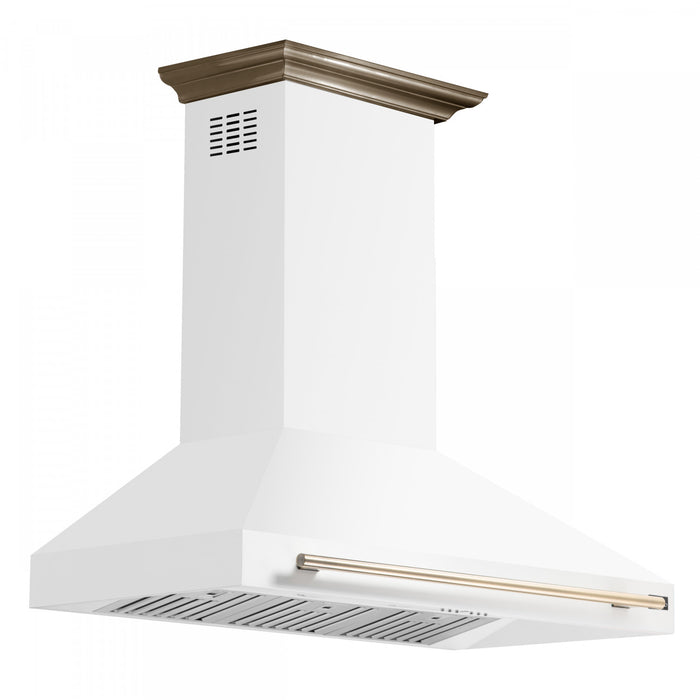 Hotte de cuisiniere murale Aria de 48 po, blanc-FRHWM5095-48WHT