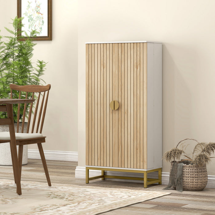 HOMCOM Armoire de cuisine 47\" avec 12 etageres