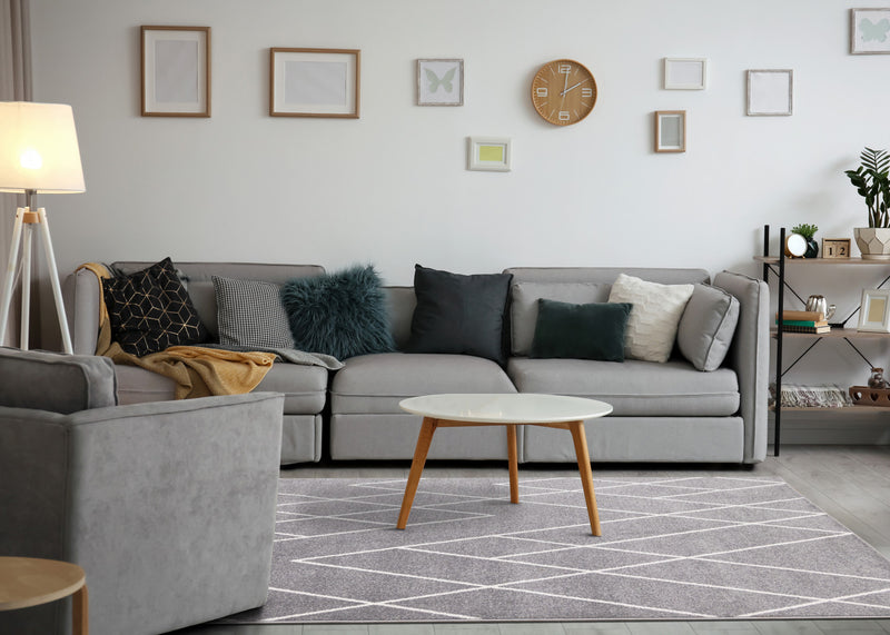 Carpette Covington à lignes géométriques - 7 pi 10 po x 10 pi 6 po