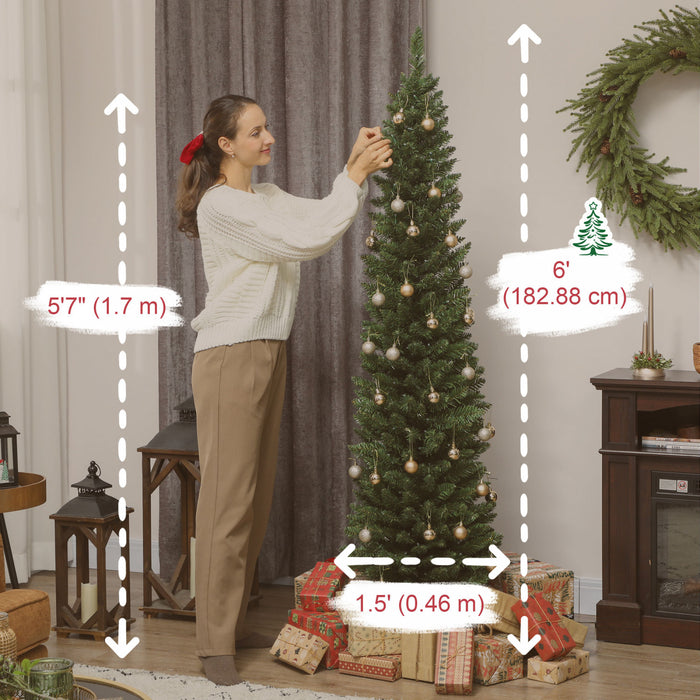 HOMCOM Sapin de Noel de 6pi avec LED synchronisees a monter soi-meme, vert