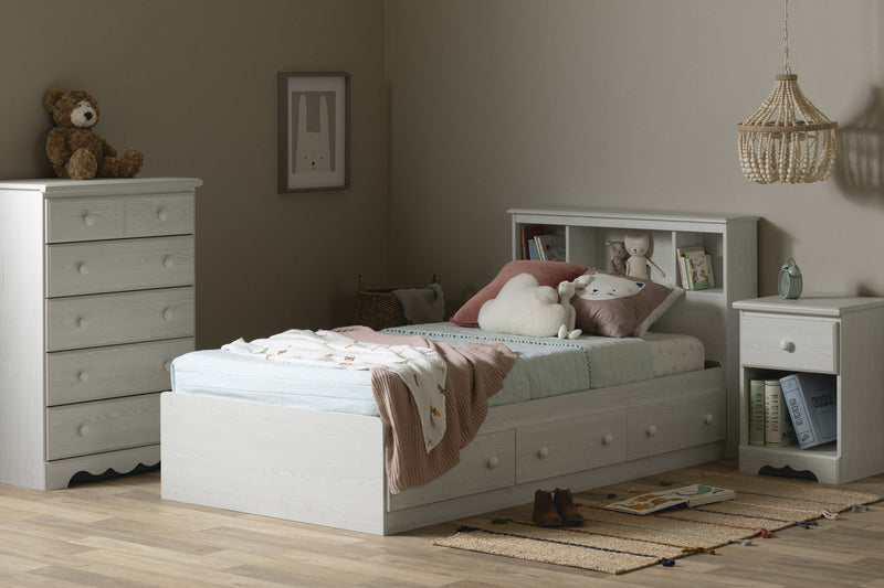 Commode verticale Summer Breeze à 5 tiroirs - pin blanc