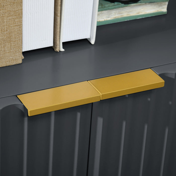 HOMCOM Meuble d'appoint avec pieds dores pour salle a manger couloir, noir