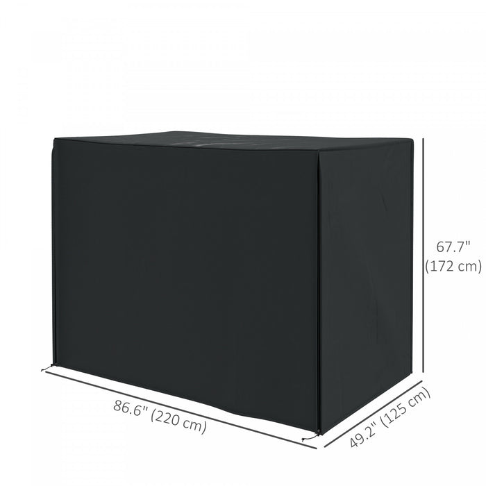 Outsunny Housse pour Balancelle 3 Places, Etanche 420D, Noir