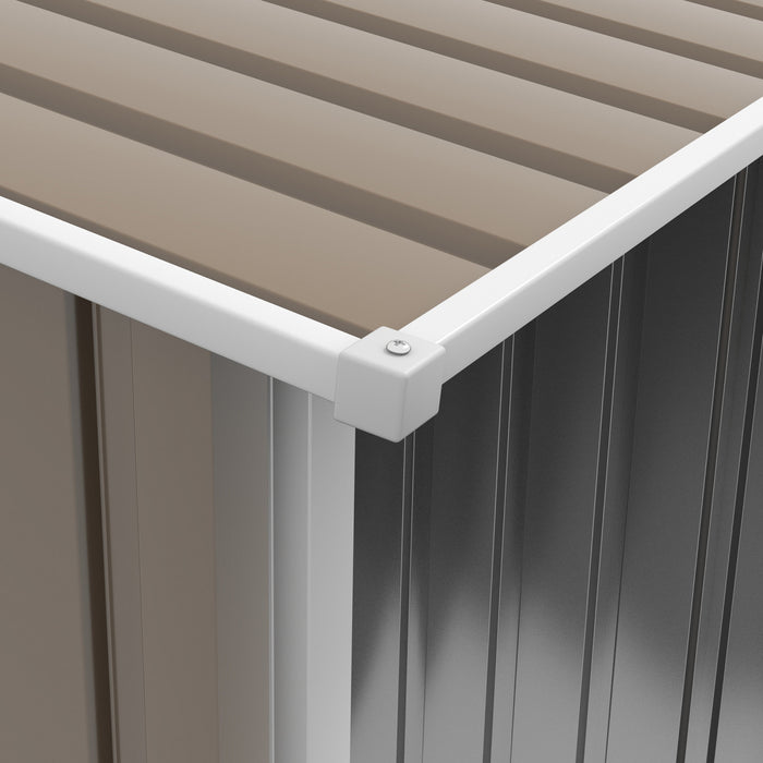 Outsunny Remise De Jardin 3,3 Pi X 3,4 Pi Avec Porte Verrouillable, Brun