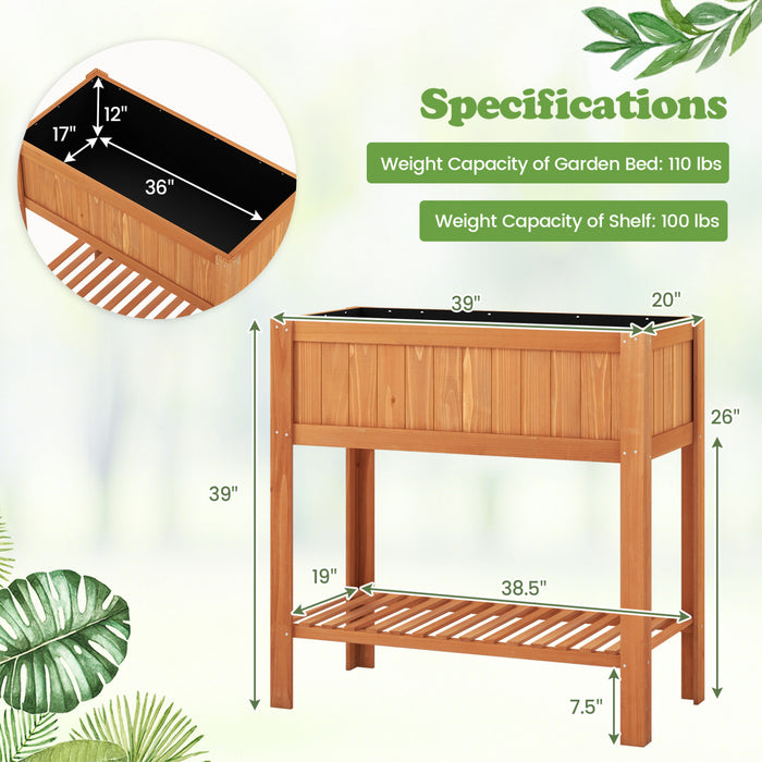 Costway Jardiniere Exterieur Dimension119x57x90 Cm En Bois Potager Sur Pied En Bois Outil Genial En Plein Air