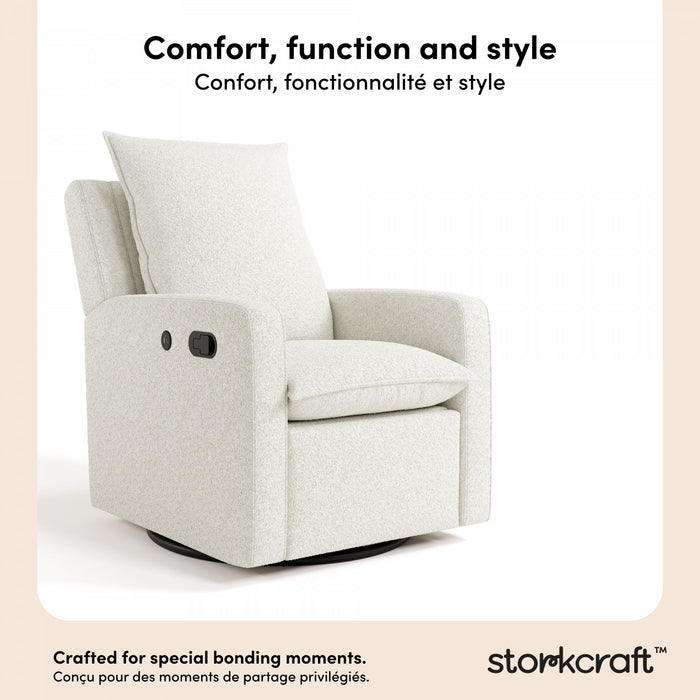 Storkcraft Timeless Fauteuil bercant inclinable - Boucle ivoire