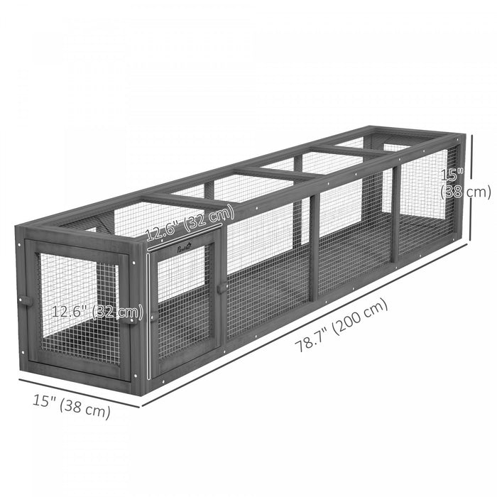 Tunnel D'exterieur En Bois Pour Chat Avec Entrees Multiples