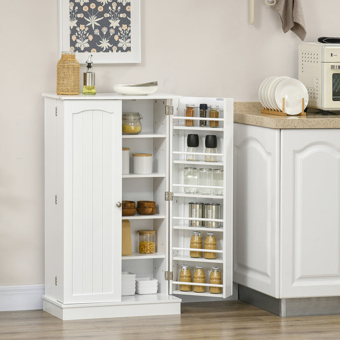 HOMCOM Armoire de rangement avec etageres a 5 niveaux, 12 etageres a epices