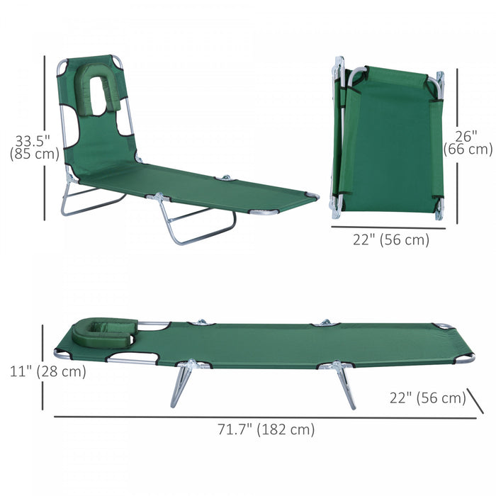 Chaise De Salon D'exterieur Outsunny, Verte