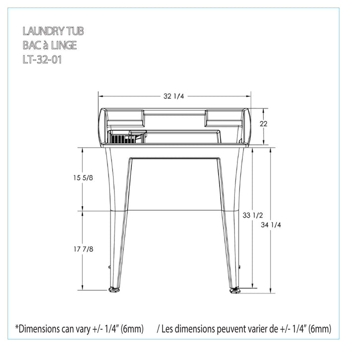 Armoire d’appoint Tewel avec cuve pour la buanderie - blanche