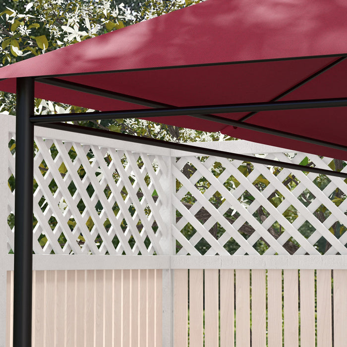 Outsunny 10' X 13' Verriere De Remplacement Couverture, Vin Rouge