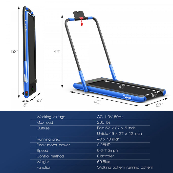 Tapis De Course Pliable 2,25cv Superfitavec Telecommande