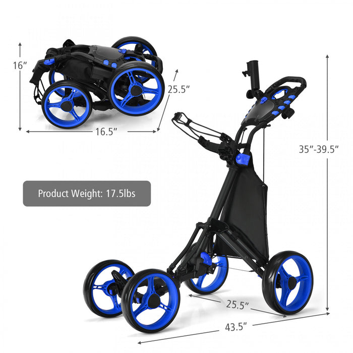 Chariot De Golf 4 Roues Goplus