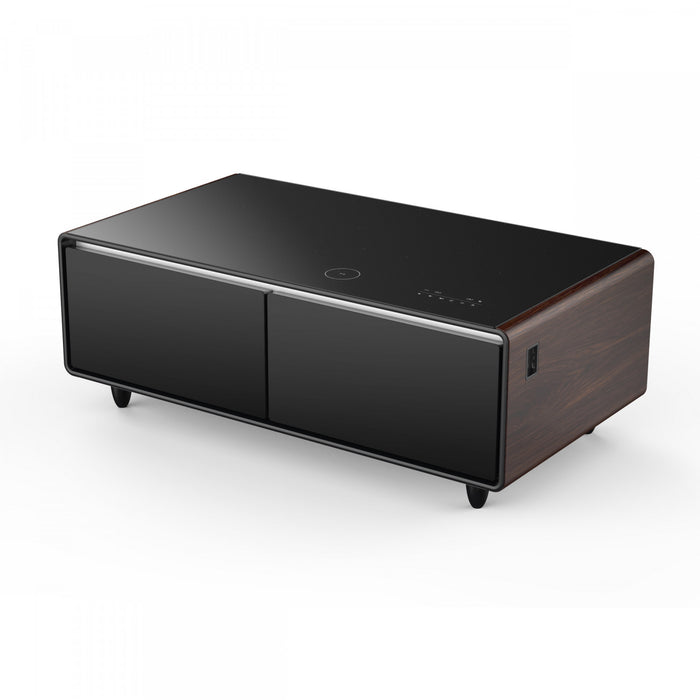 Table basse intelligente Evoluto Tavolo 51 po avec finition en bois – Double zone – FCTFR7006-51WD
