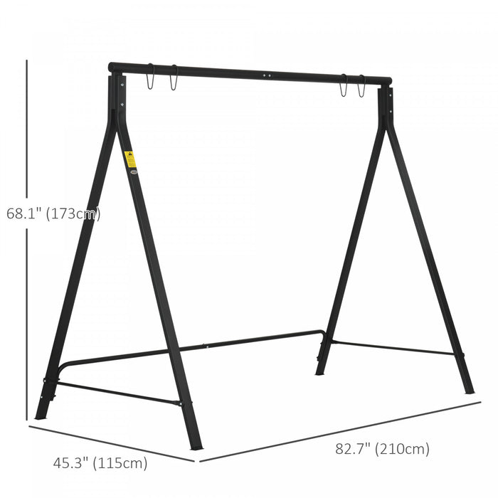 Outsunny Support De Balancoire, Capacite De Poids De 528 Lb, Noir