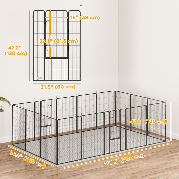 31.5\" parc portable pour animaux