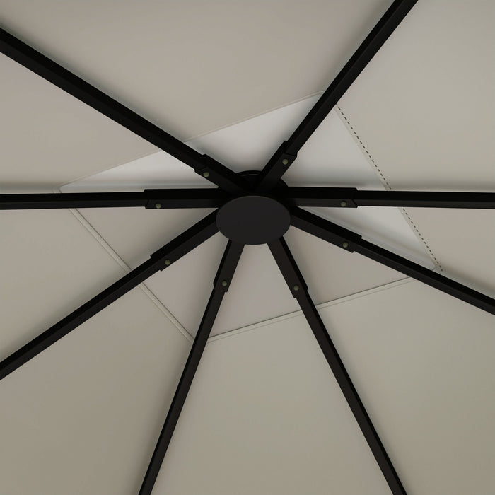 Outsunny Couverture de remplacement pour gazebo Remplacement du toit, Gris