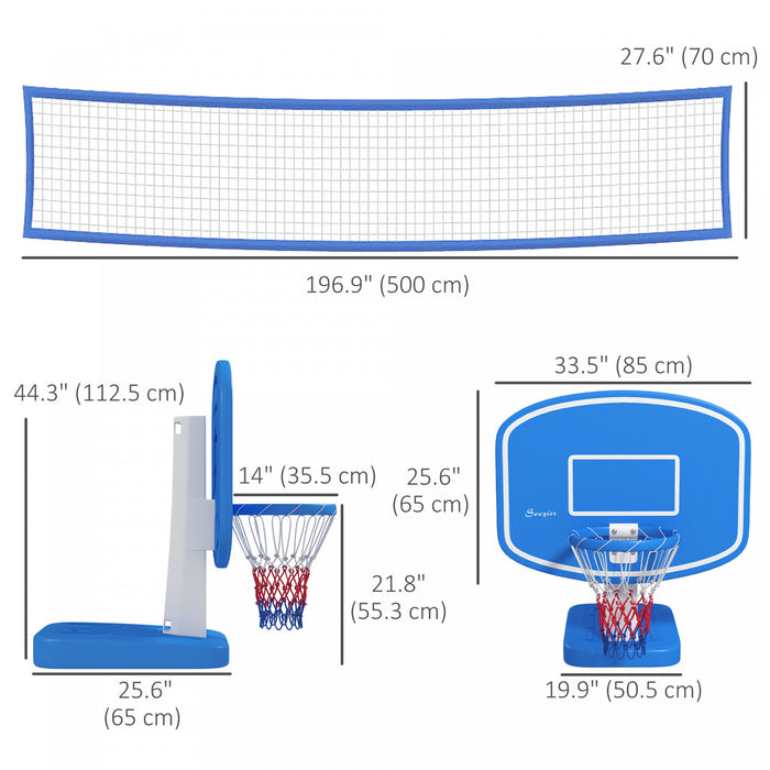 Soozier Ensemble De Jeu De Basket-ball Et Volley-ball Avec Base A Remplir