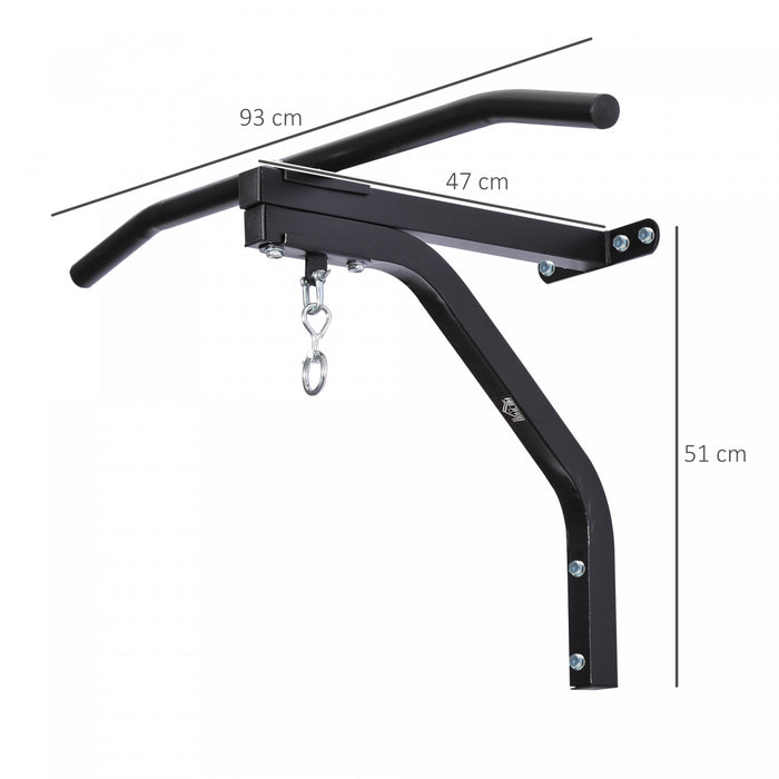 Soozier Support mural lourd pour sac de frappe avec chaine et pivot acier
