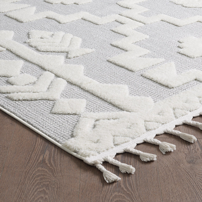 Carpette à poil long Quinto Tres Moroccan - 6 pi 3 po x 9 pi