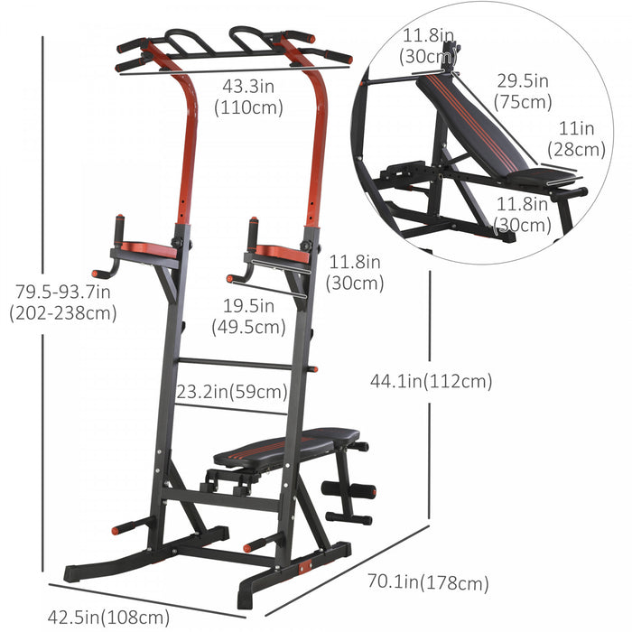 Station De Musculation Soozier Tour D'equipement D'entrainement De Gymnastique A Domicile Avec Banc Assis