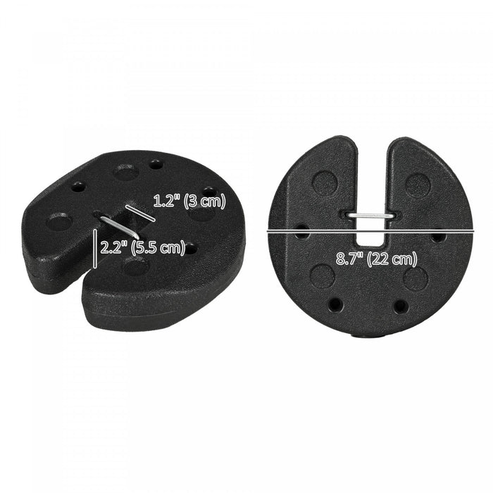Outsunny Set de Poids pour Tonnelle Pop-Up, Set de 4 Poids pour Tente, Total 12 kg