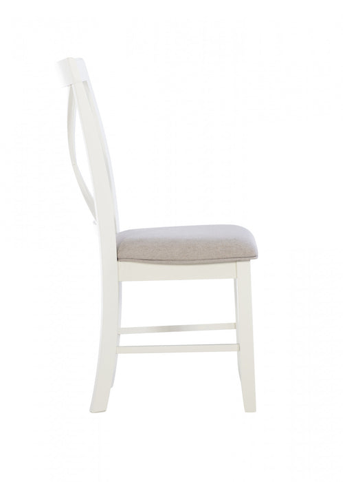 Chaise de salle à manger Jane en tissu gris - ensemble de 2