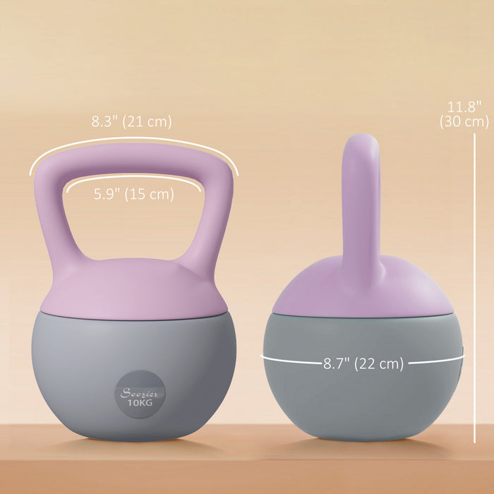 Kettlebell Soozier 10 kg (22 lb), pour renforcement musculaire, violet