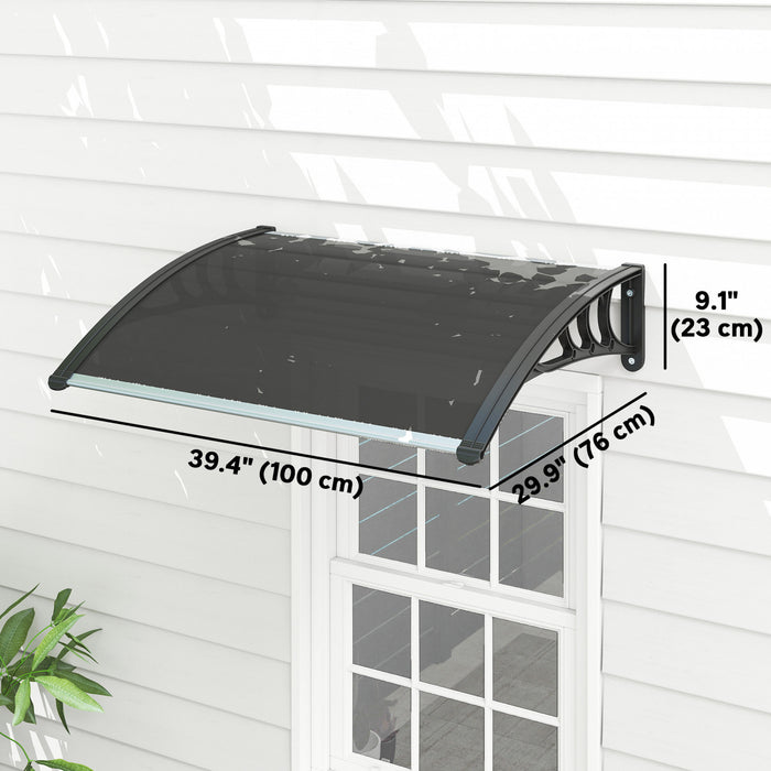 Outsunny Marquise de Fenetre et de Porte en Polycarbonate Transparent