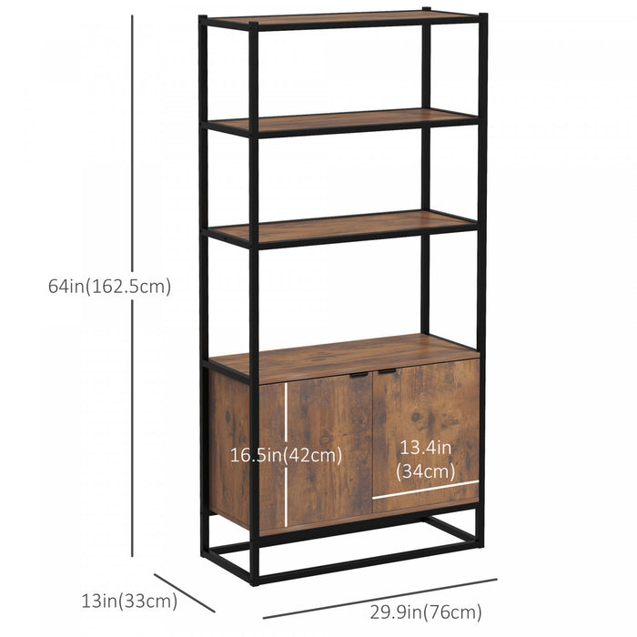 HOMCOM Armoire Rangement 3 Etageres Ouvertes Salon Chambre