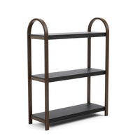 Bibliothèque moderne Bellwood de Umbra à 3 tablettes - noire et noyer