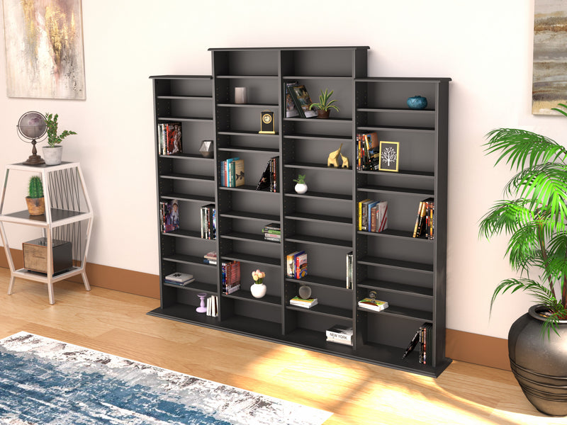 Etagere Multimedia A 34 Tablettes Reglables – Noir
