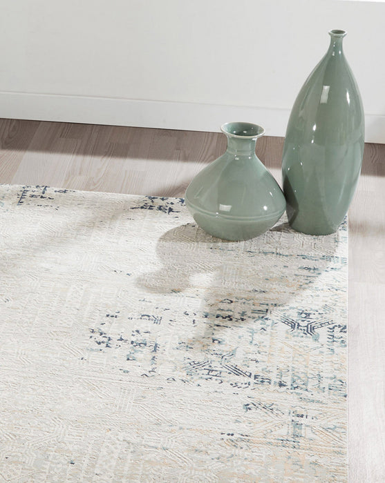 Tapis Traditionnel Amber 5'1\" x 7'7\" en Gris