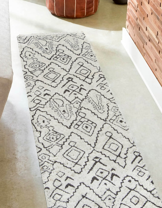 Tapis Contemporain Aurelia 2'3\" x 7'6\" en Ivoire