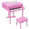 Costway Classical Kids Piano, 30-Key Mini Grand Piano with Music Stand and Bench, Wooden Musical Instrument Toy w/Lid & Music Rack, Gift for Boys Girls Ages 3+