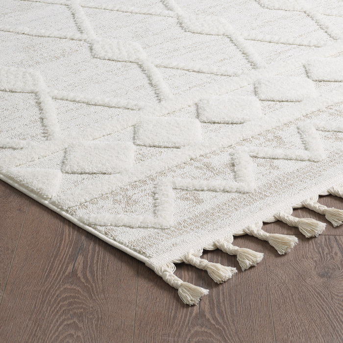 Carpette à poil long Quinto Rhombus - 2 pi 7 po x 8 pi