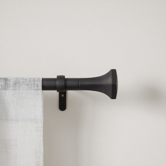 Tringle à rideaux extensible Sita de Umbra noir mat de 1 po - 72 po à 144 po