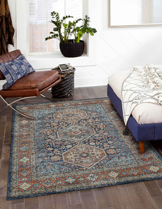 Tapis Traditionnel Alicia 9'3\" x 11'10\" en Bleu