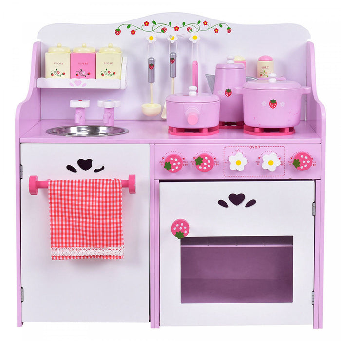 Cuisine Pour Enfant Avec Accessoires, Cuisine Pour Enfant En Bois, Jeu D’imitation De Cuisine, Jeux De Role Pour Les Enfants