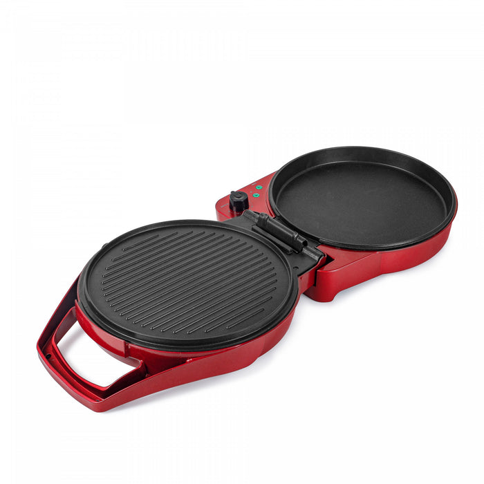 Pizzaman de comptoir et gril d'interieur CHK Series Commercial Chef, CHPG12R, rouge