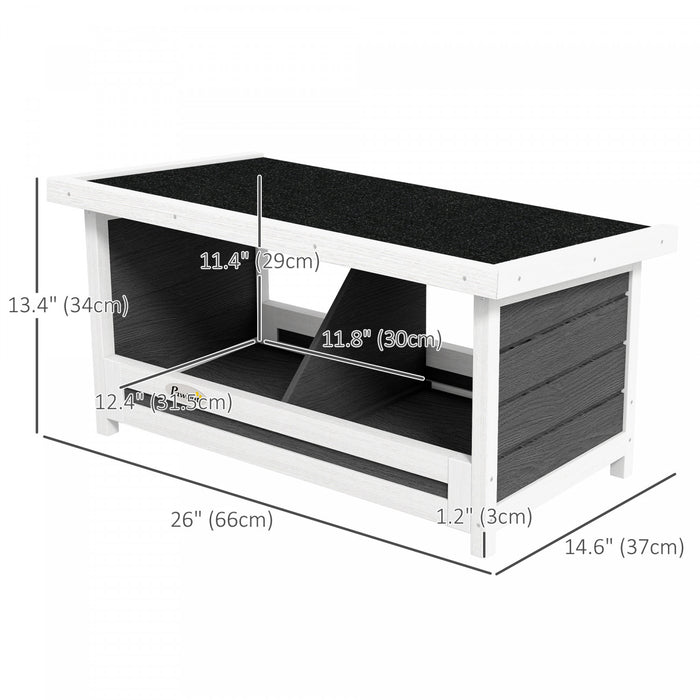 Pawhut Nichoir A Poules, Nichoirs En Bois A 2 Compartiments, Accessoires Pour Poulailler Avec Toit En Asphalte Pour L'interieur Et L'exterieur, Jusqu'a 2 Poules.