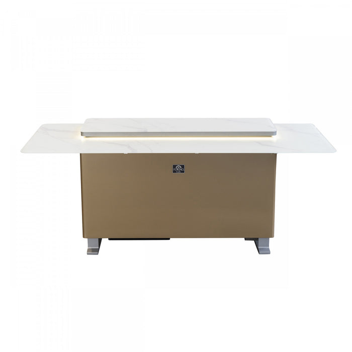 Table de bar intelligente Elevato blanche, refrigerateur et congelateur de 5,3 pi³-FBTFR7037-72WHT