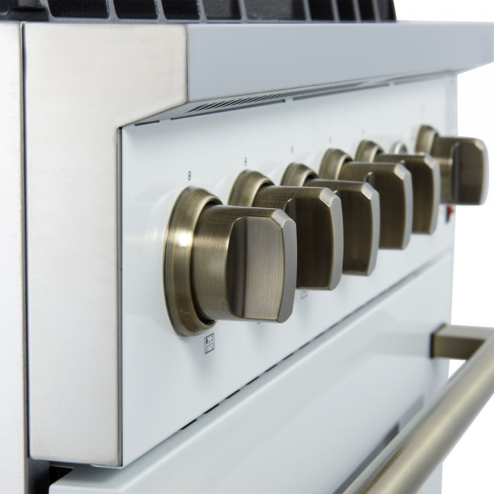 Cuisiniere a gaz Giovanni 30 pouces blanche, 4,32 pi³ – FFSGS6274-30WHT