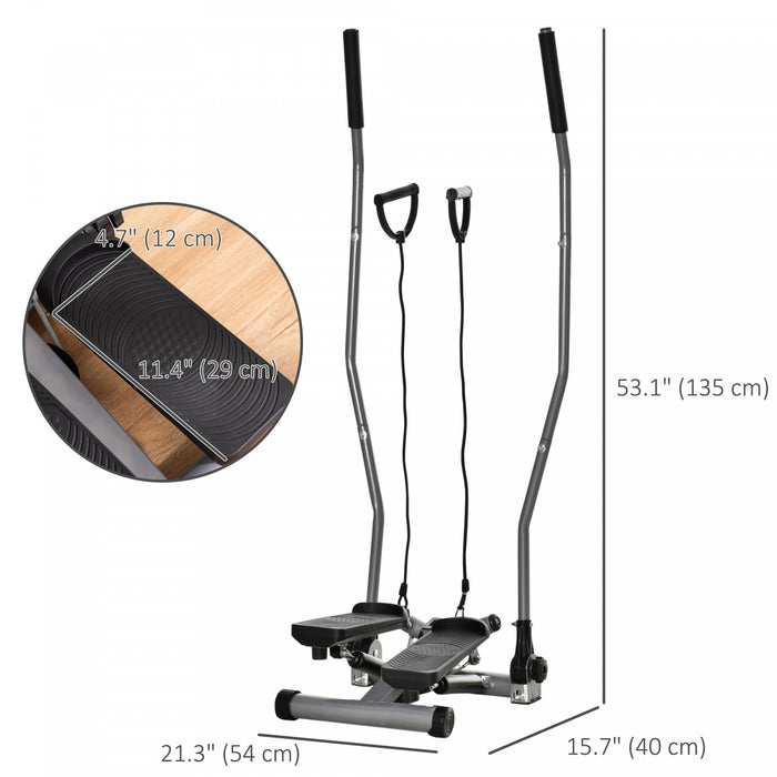 Soozier Appareil D'escalier Twist Avec Guidon A Bascule, Argente