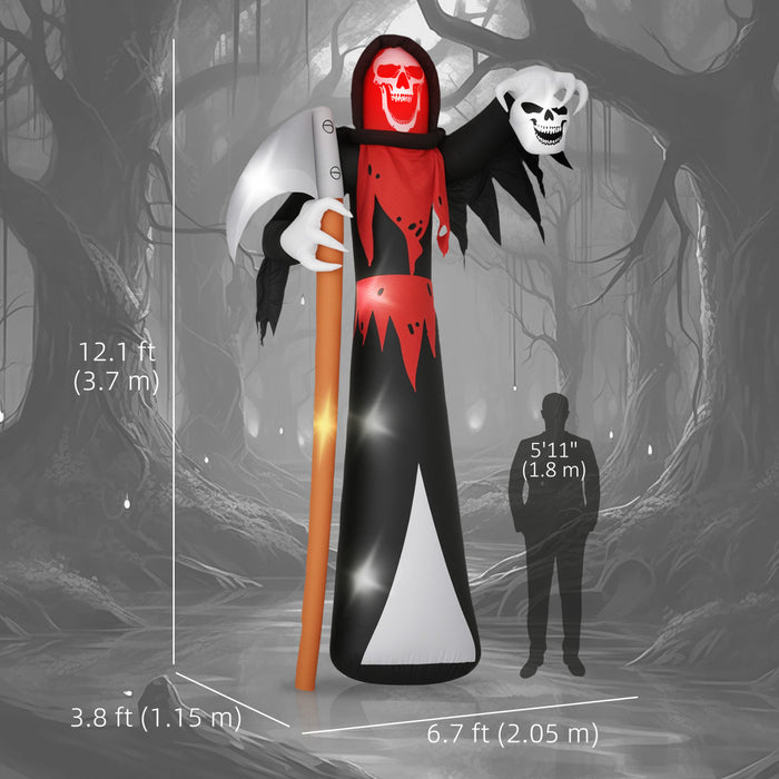 Outsunny Faucheuse Gonflable Halloween 12 Pi, Decoration Exterieure