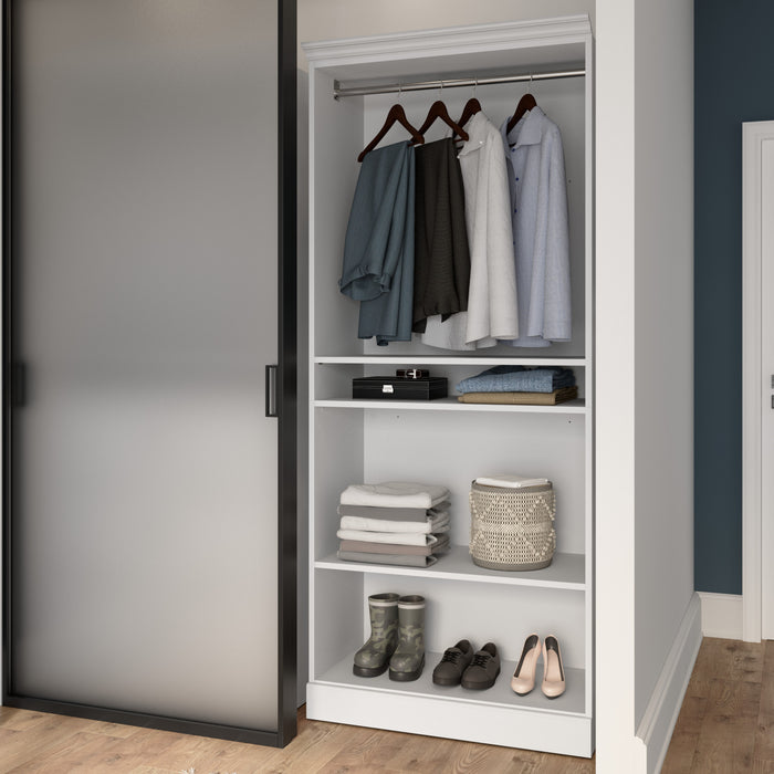 Organisateur de garde-robe Versatile de Bestar de 36 po (L) - blanc