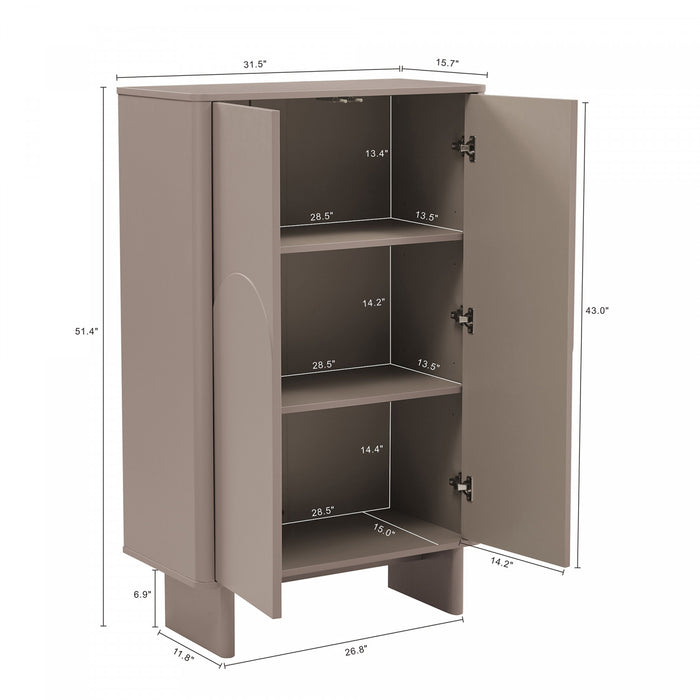 Armoire d’appoint moderne Ella 32\" en moka
